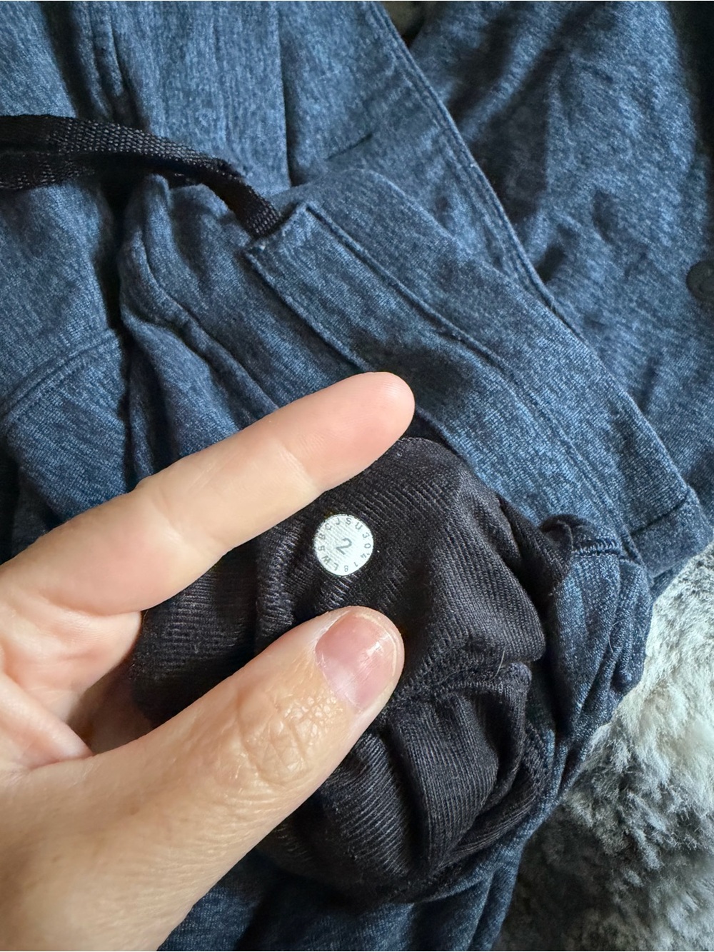 Lululemon Ready to Rulu Jogger Pants Size 2 Heathered Gray Blue - Picture 3 of 5